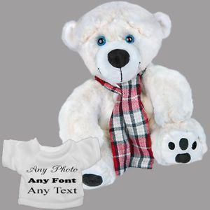 Polar Dog Logo - Personalised Polar Bear / Husky Dog Teddy Bear Any Text Photo Logo ...