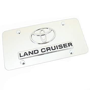 One Toyota Logo - Toyota Logo + Land Cruiser Name Badge On Polished Stainless Steel ...