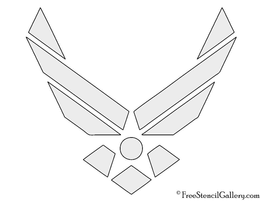 Air Force Logo - Air Force Logo Stencil. Free Stencil Gallery
