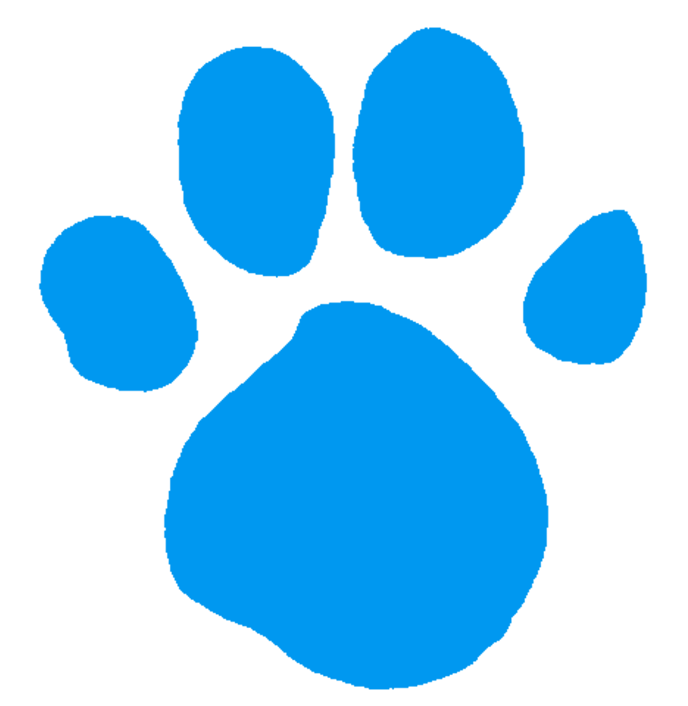 Blue Paw Print Logo - Blue's Light Blue Pawprint | Blue's Clues and Mickey's Clues | Blue ...