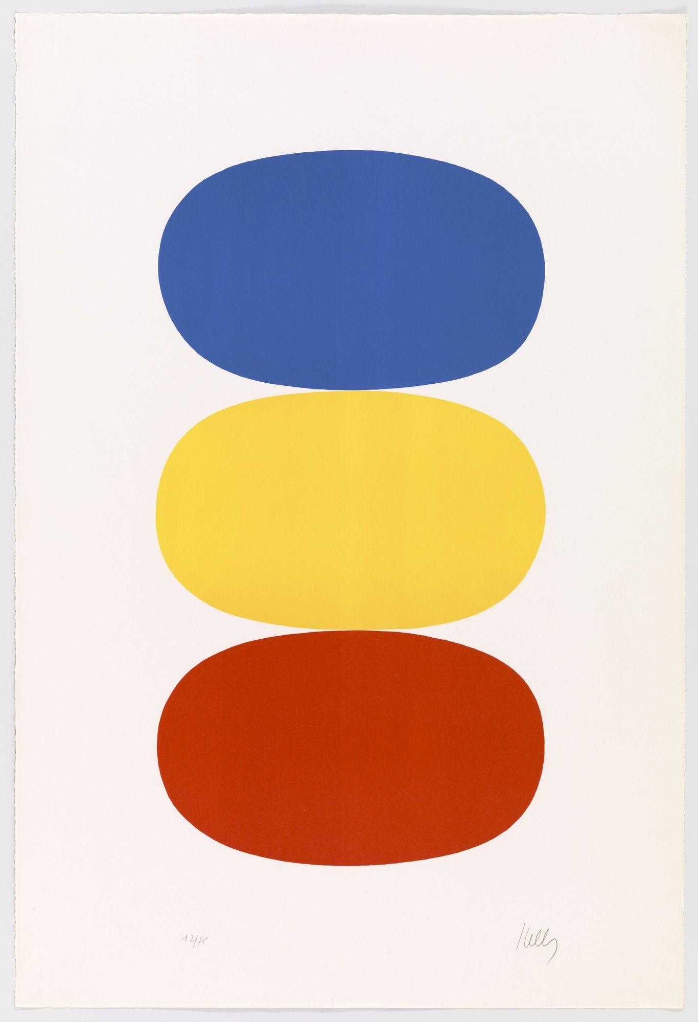 Red Yellow Oval Logo - Ellsworth Kelly. Blue and Yellow and Red-Orange (Bleu et jaune et ...