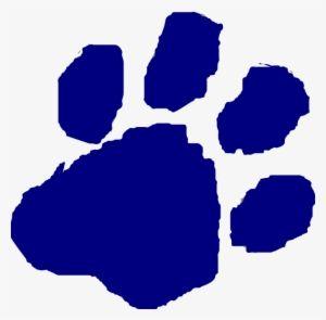Blue Paw Print Logo - Png Freeuse Library Cougar Print Clip Art Clipartix And Gold