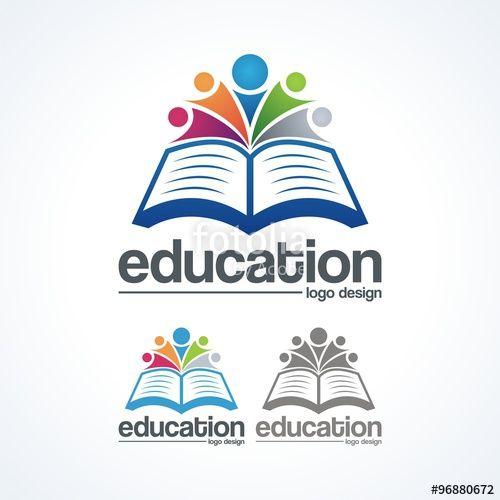 Education Logo - Education Logo - Book And Abstract People Creative Logo Design ...