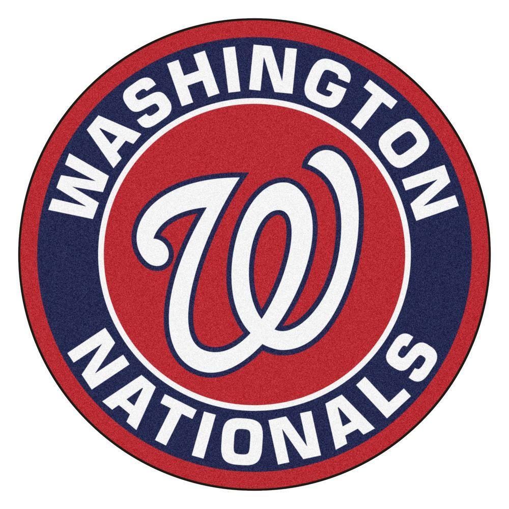 Washington Nationals Logo - MLB Washington Nationals Navy (Blue) 2 ft. 3 in. x 2 ft. 3 in. Round