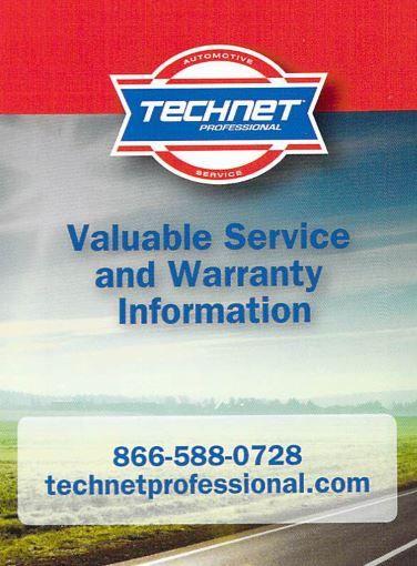TechNet Auto Service Logo - TECHNET Warranty Thumbnail |