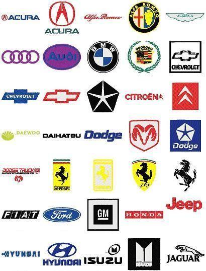 Famous Automobile Logo - 3500+ Famous Maker Embroidery Designs Logos: Design Sets - 008 ...