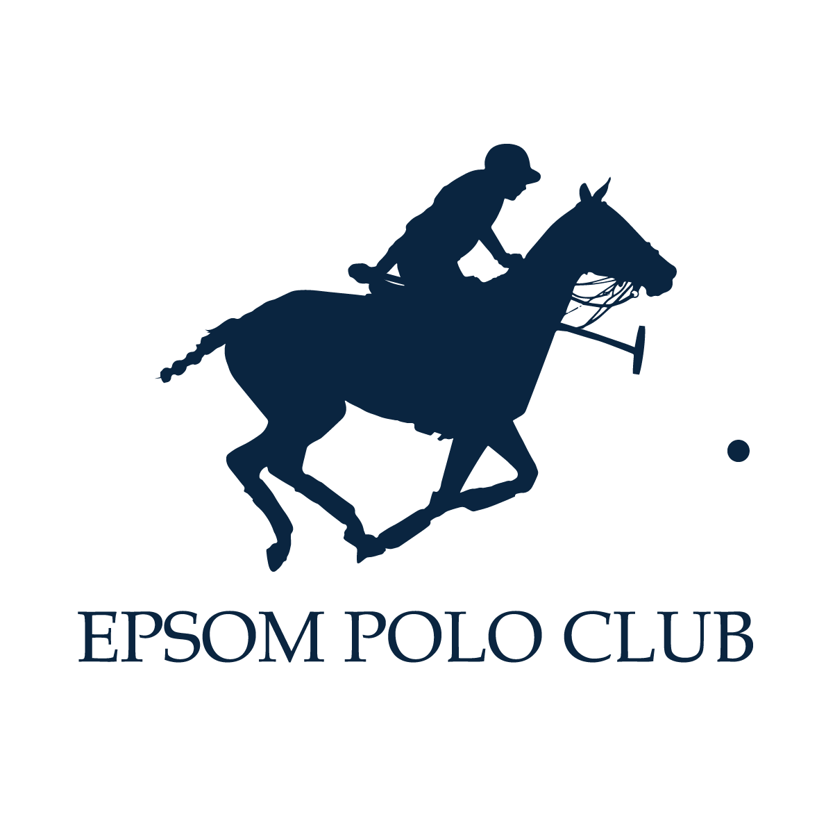 Blue Polo Horse Logo - Mechanical Horse. Epsom Polo Club