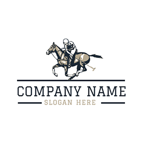 Blue Polo Horse Logo - Free Horse Logo Designs | DesignEvo Logo Maker