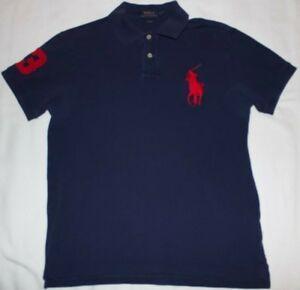 Blue Polo Horse Logo - Polo Ralph Lauren Mens Big Pony Horse Logo #3 Blue Polo Shirt Size L ...