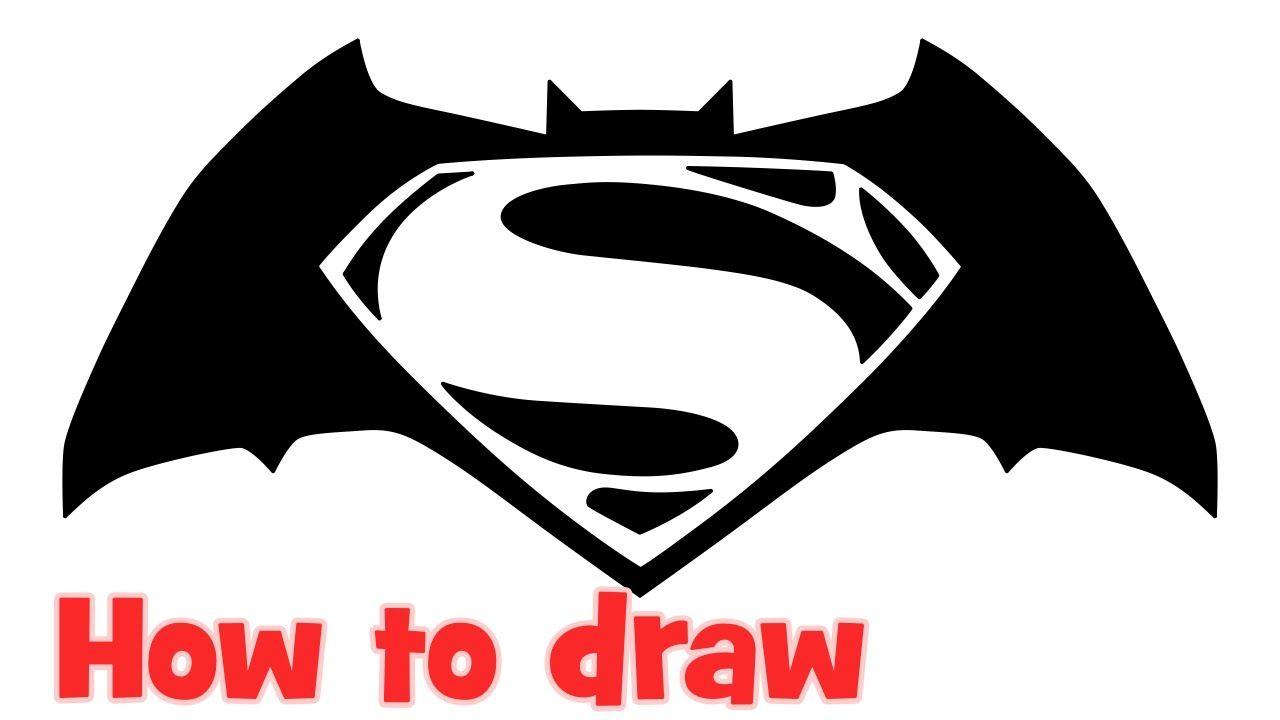 Batman vs Superman Movie Logo - How to draw Batman v Superman Dawn of Justice logo step by step ...