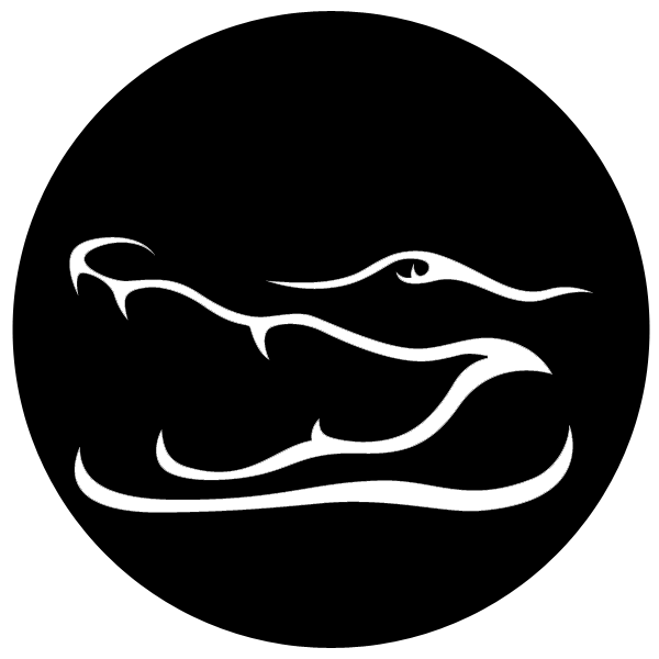 Black Alligator Logo - Crocodile