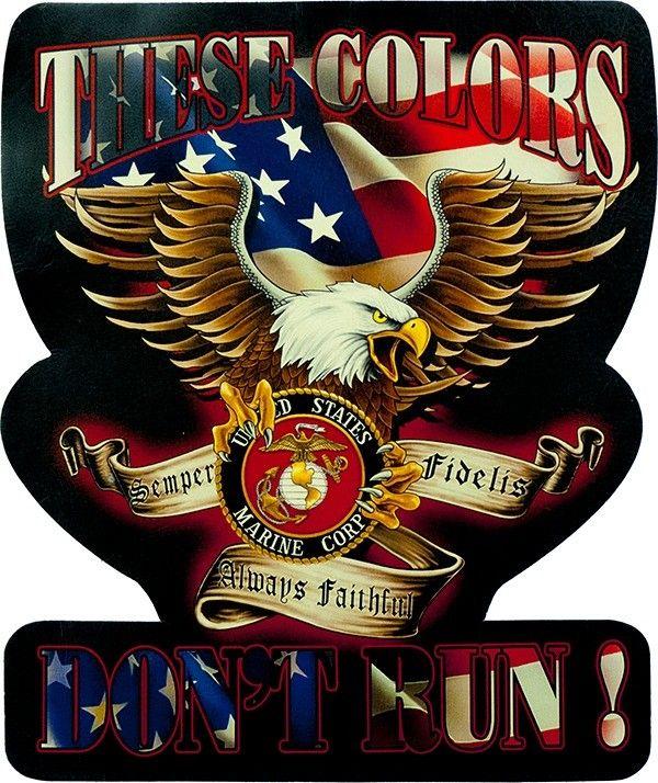 US Marines Logo - These Colors Don't Run US Marines Eagle Genuine Leather Patch ...
