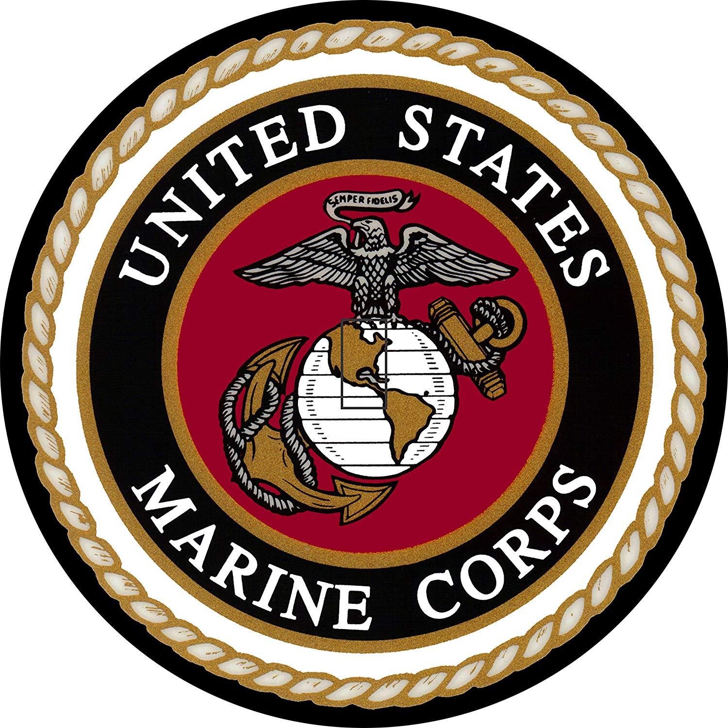US Marines Logo - U.S. Marines Logo Spare Tire Cover with Back up Camera