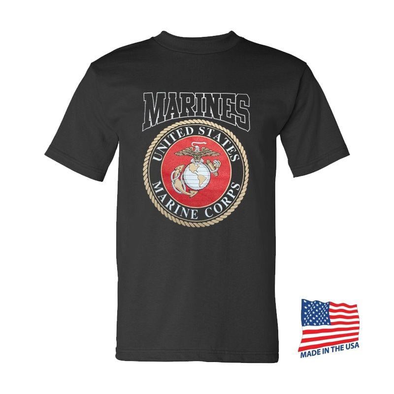 US Marines Logo - US MARINES LOGO SHIRT MADE IN USA