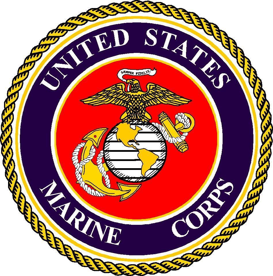 US Marines Logo - Military Fabric, US Marine Emblem 6400 Custom Printed Panel