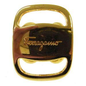 Gold Ferragamo Logo - Authentic Salvatore Ferragamo Logos Scarf Ring Gold Accessories ...