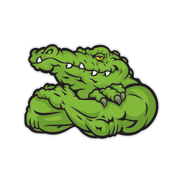 Alligator Head Logo - Printed vinyl Gator Alligator Head | Stickers Factory