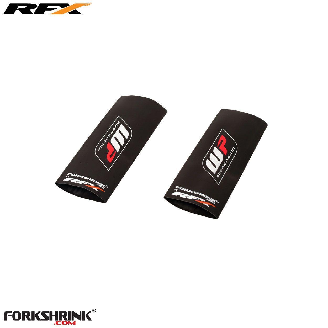 Race Red with White Logo - RFX Race Series Forkshrink Upper Fork Guard with WP logo White Red