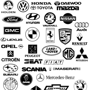 Black and White Car Logo - Car Logo. Custom Shapes for Photohop