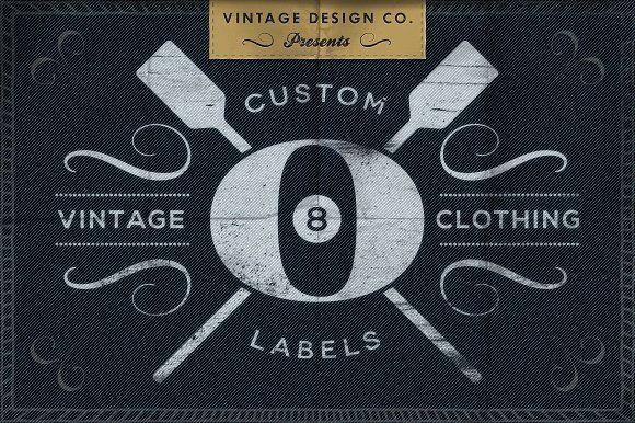 Vintage Clothing Brand Logo - Custom Vintage Clothing Labels Logo Templates Creative Market