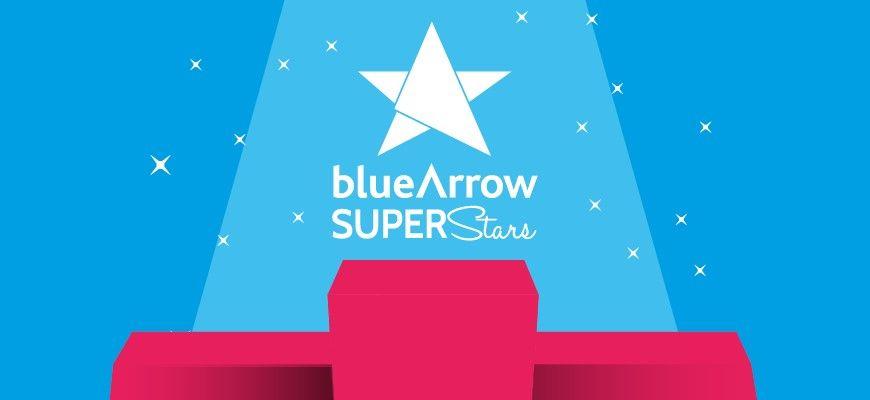 Blue Arrow Logo - Blue Arrow Superstars