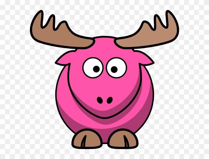 Pink Moose Logo - Moose Clipart Pink - Moose Cartoon - Free Transparent PNG Clipart ...