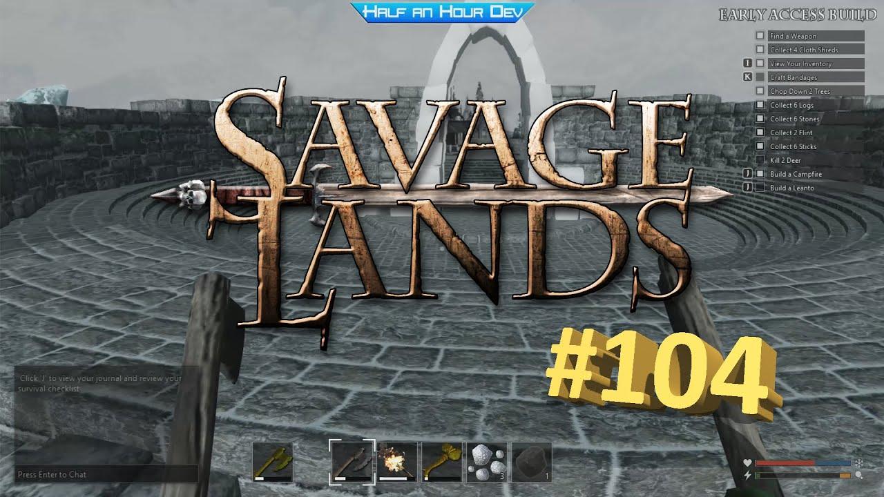 Savage Lands Logo - Savage Lands #104 - 0.8.3.70 - Finishing Tanning Rack - Going ...