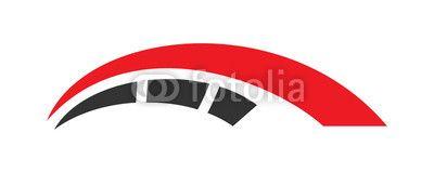 Red Swoosh Car Logo - Swoosh Car Logo. Buy Photo