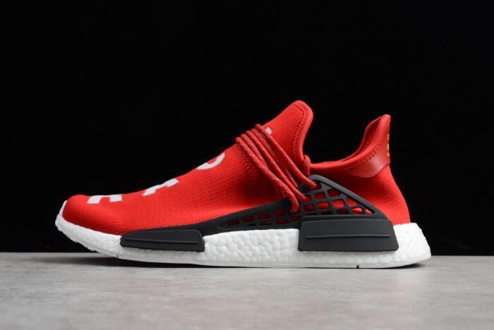 Race Red with White Logo - Pharrell x adidas NMD Human Race Red/Footwear White-Black BB0616 ...