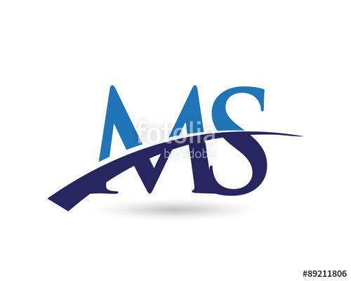 MS Logo - MS Logo Letter Swoosh Stock Image And Royalty Free Vector Files