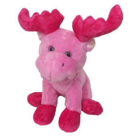 Pink Moose Logo - The Petting Zoo 12 Posh Plush Pink Moose Stuffed Animal