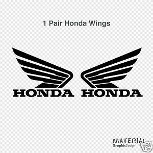 Honda Bike Logo - Honda Wings Pair Logo Sticker Decal - Bike Vinyl Motorbike ...