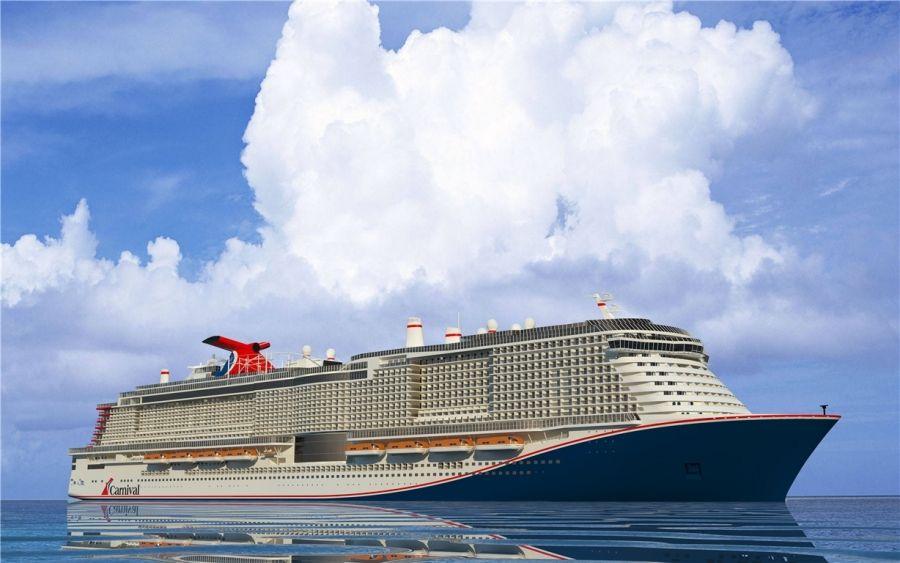 Red and White Ship Logo - New Carnival livery revealed as Meyer Turku cuts steel for LNG ...
