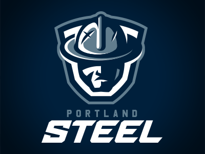Steel Sports Logo - Portland Steel Identity Concept. Mascot Sports Design. Logo Design