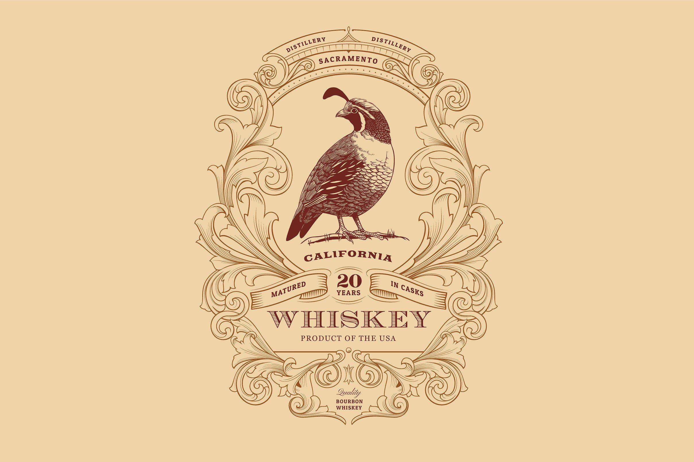 Wiskey Logo - Whiskey Logo + Numbers Font ~ Logo Templates ~ Creative Market