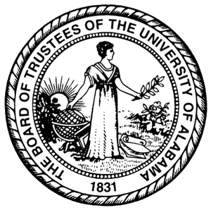 Black and White University of Alabama Logo - University of Alabama System