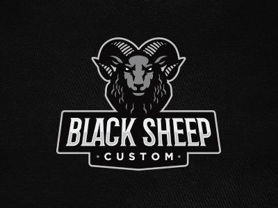 Sheep Sports Logo - Black Sheep Custom. Dribbble. Sheep logo, Logo design, Logos