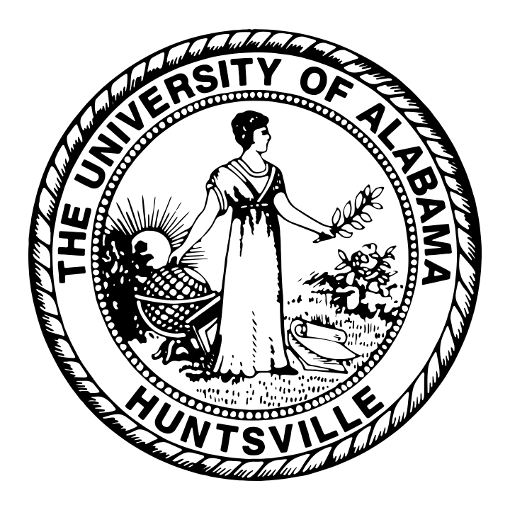 Black and White University of Alabama Logo - UAH - Legal