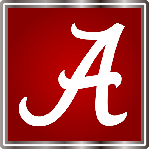Black and White University of Alabama Logo - UA Preview