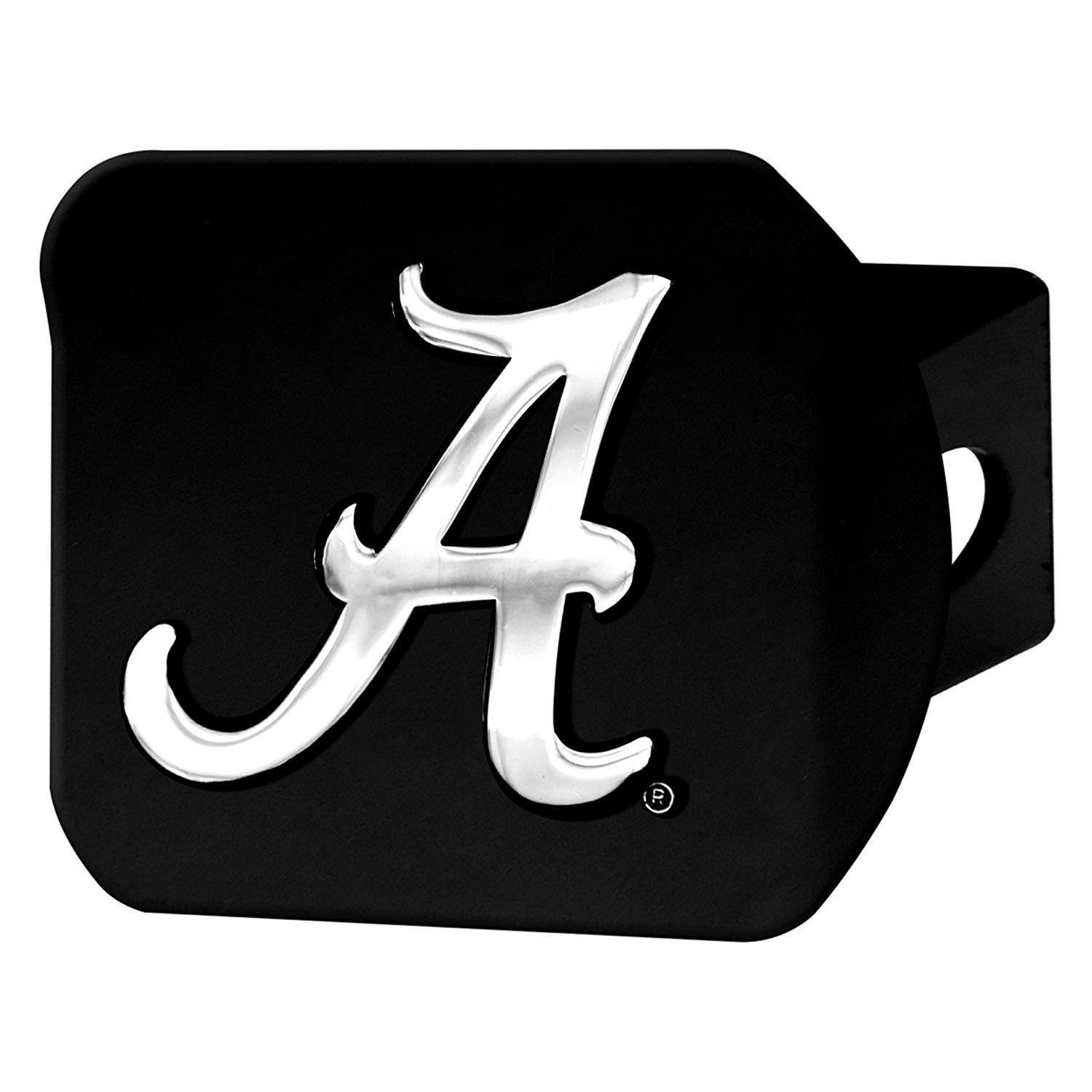 Black and White University of Alabama Logo - FanMats® - College Hitch Cover for 2
