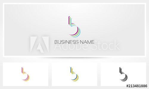 Lowercase Letter B Logo - b Lowercase Letter Parallel Lines Logo this stock vector