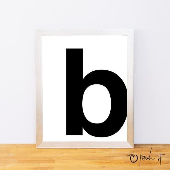 Lowercase Letter B Logo - Lowercase Letter B Typography Print Printable Monogram | Etsy