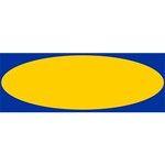 blue and yellow oval logo