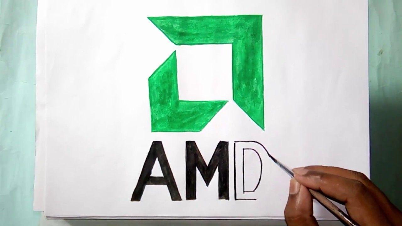 Green AMD Logo - How to draw the AMD logo - YouTube
