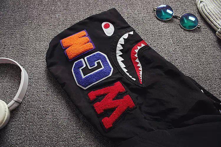 WGM BAPE Shark Logo - bape shark hoodie men hip hop swag wgm bape windbreaker jackets