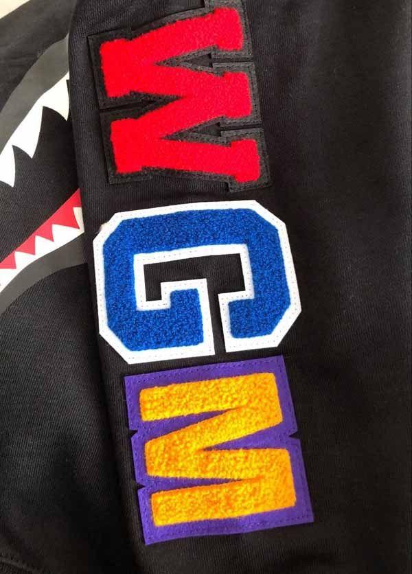 WGM BAPE Shark Logo - Bape WGM Shark Chain Sweatshirt | Dopestudent