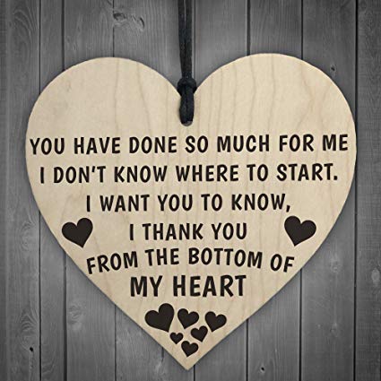 Thank You Red Logo - RED OCEAN Thank You From The Bottom Of My Heart Wooden Hanging ...