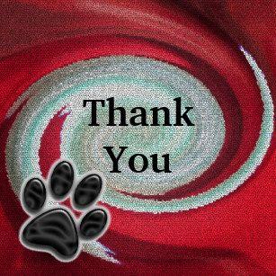 Thank You Red Logo - Red Black Swirl Thank You Gifts & Gift Ideas