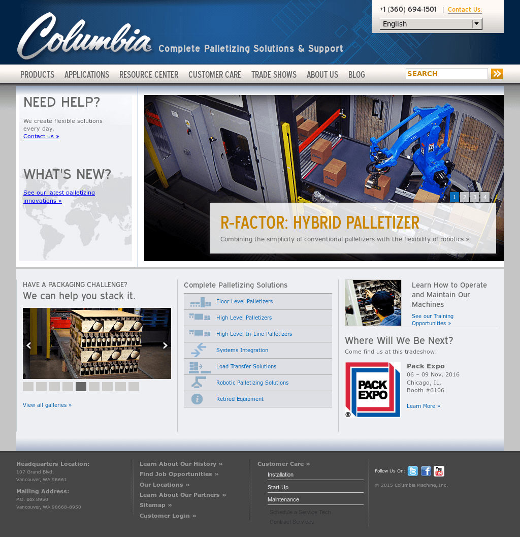 Columbia Machine Logo - Palletizing Competitors, Revenue and Employees Company Profile