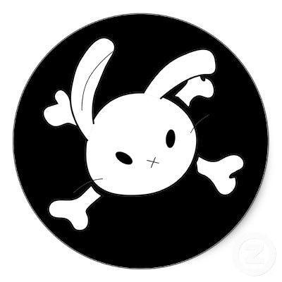 Rabbit Skull Logo - bunny skull sticker. Things that are 'Me'. Skull, Bunny, Stickers